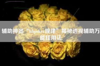 辅助神器“hhpoker规律	”揭秘透视辅助万能挂用法