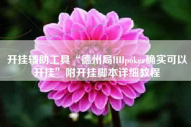 开挂辅助工具“德州局HHpoker确实可以开挂	”附开挂脚本详细教程