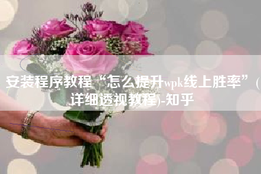 安装程序教程“怎么提升wpk线上胜率	”(详细透视教程)-知乎
