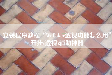 安装程序教程“WePoker透视功能怎么用”开挂(透视)辅助神器