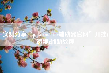 实测分享“pokermaster辅助器官网	”开挂(透视)辅助教程