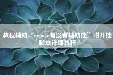 教程辅助“wepoke有没有辅助挂	”附开挂脚本详细教程