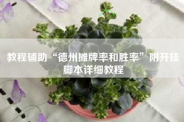教程辅助“德州摊牌率和胜率	”附开挂脚本详细教程