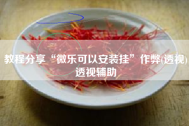 教程分享“微乐可以安装挂	”作弊(透视)透视辅助