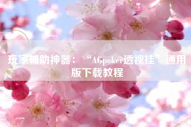 玩家辅助神器：“AGpoker透视挂”通用版下载教程