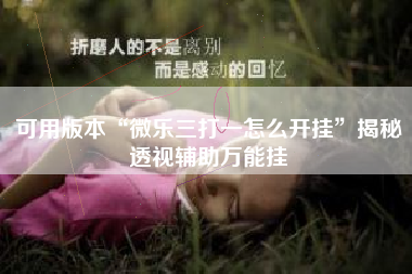 可用版本“微乐三打一怎么开挂”揭秘透视辅助万能挂