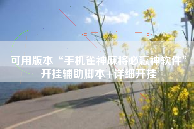 可用版本“手机雀神麻将必赢神软件	”开挂辅助脚本+详细开挂