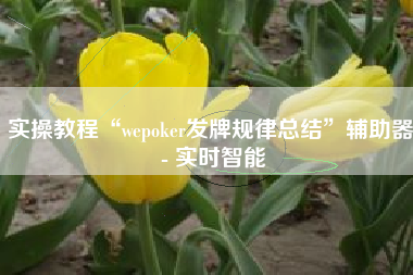 实操教程“wepoker发牌规律总结”辅助器 - 实时智能