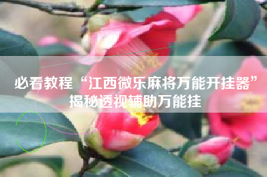 必看教程“江西微乐麻将万能开挂器”揭秘透视辅助万能挂