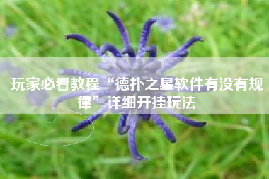 玩家必看教程“德扑之星软件有没有规律”详细开挂玩法