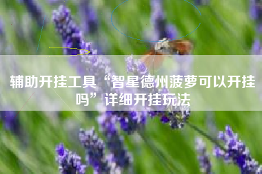 辅助开挂工具“智星德州菠萝可以开挂吗	”详细开挂玩法