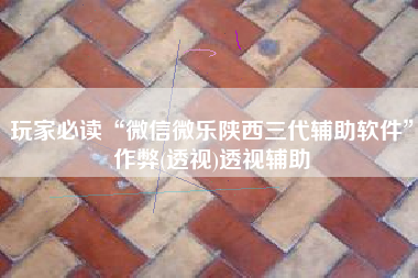 玩家必读“微信微乐陕西三代辅助软件”作弊(透视)透视辅助