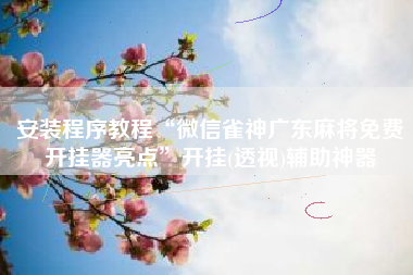 安装程序教程“微信雀神广东麻将免费开挂器亮点	”开挂(透视)辅助神器