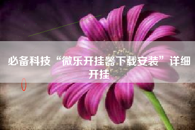 必备科技“微乐开挂器下载安装	”详细开挂