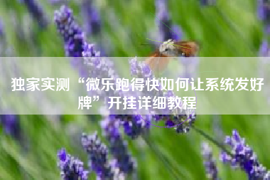 独家实测“微乐跑得快如何让系统发好牌”开挂详细教程